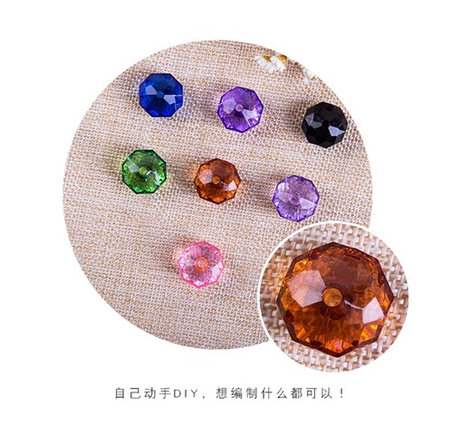 500g (2600Pcs) Rondelle Faceted Arylic Loose Bead 8mm Mixed - Click Image to Close